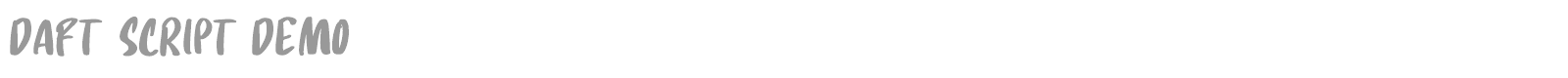 Daft Script font preview